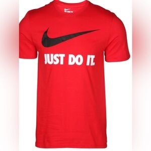 Nike Red 'Just Do It' Short Sleeve Tee